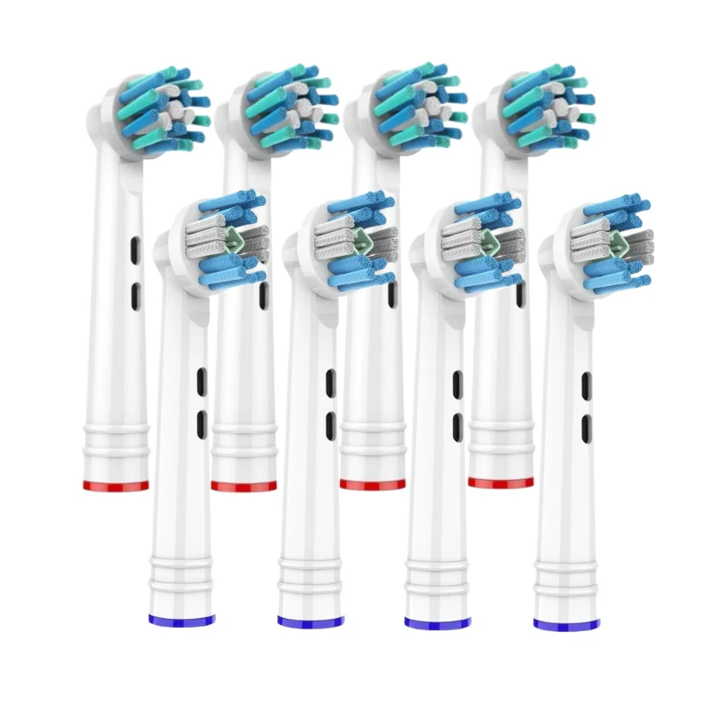 Replacement Brush Heads For Oral B Electric Toothbrushes, Cross Deep Clean and 3D Whiten Teeth Stain Smoke Spot Tea Dirt Removal
