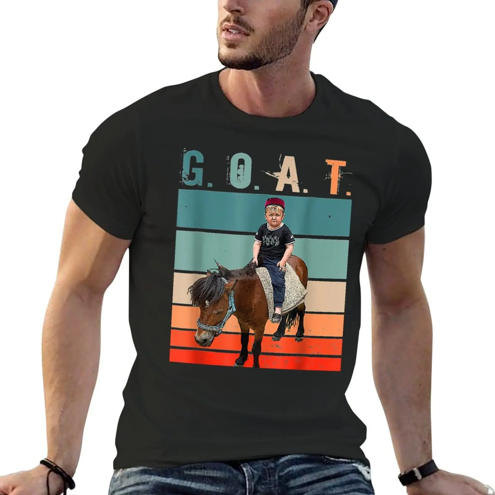 G. O. A. T. - Hasbulla - Funny Hasbulla Hasbullah smile T-Shirt quick-drying sports fans blue archive mens graphic t-shirts pack