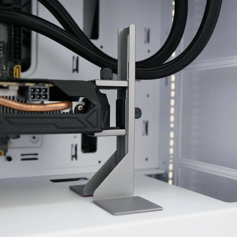 

Metal Video Card Holder DIY Multi-functional GPU Vertical Mounting Fixed Cushioning Support,MOD VGA Bracket Stand