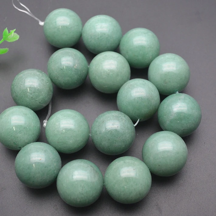 

1 нить, 20 мм, 25 мм, большой размер, натуральный зеленый авантюрин, круглые бусины для изготовления ожерелья, ювелирных изделий