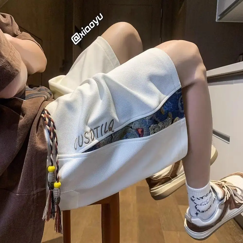 

American Style Men's Summer Thin New Loose Casual Sporty Shorts Five-Quarter Length Comfortable Loose Fit Large Size Shorts