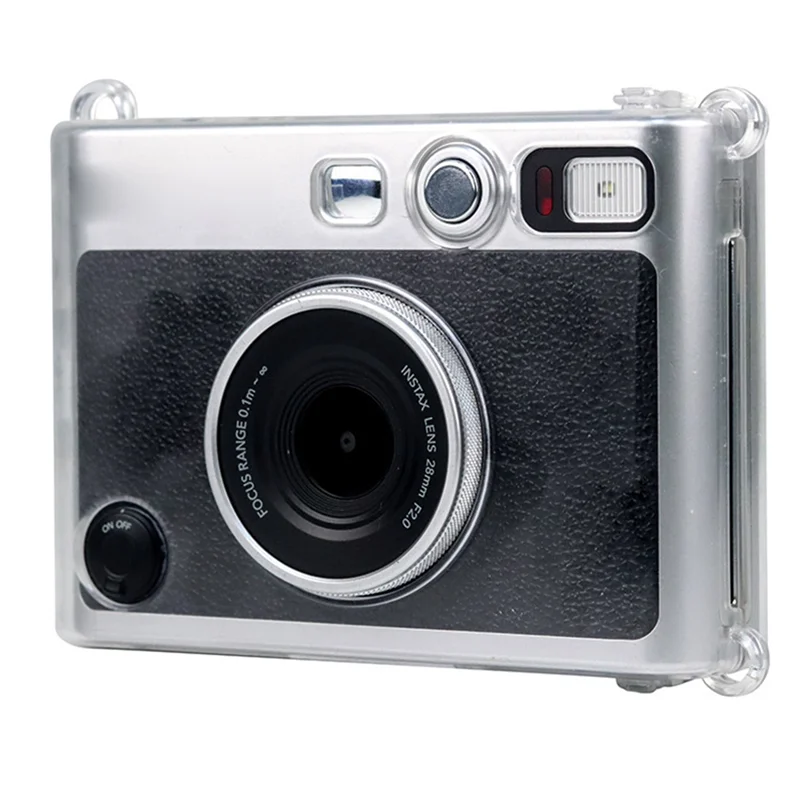 【GLAD】로프 PC 크리스탈 보관 커버가 있는 폴라로이드 Instax Minievo용 투명 보호 케이스 긁힘 방지 케이스