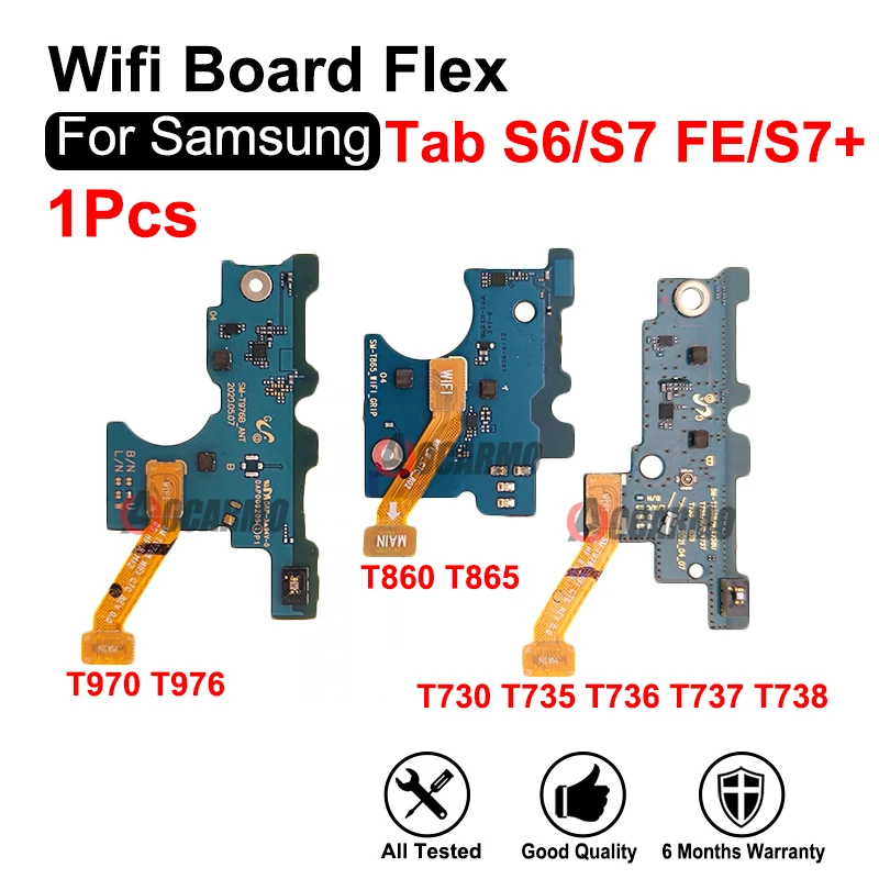 Wifi Small Board Connected Module Flex Cable For Samsung Galaxy Tab S6 S7 FE S7+ SM- T730 T735C T736B T860 T865 T970 T976B