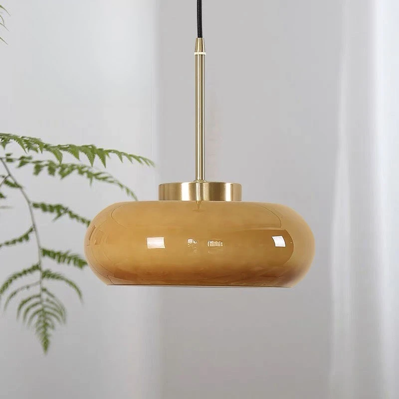 Modern Ceiling Lamp Lighting Golden Glass Pendant Light for Living Room Dining Room LED Glass Chandelier