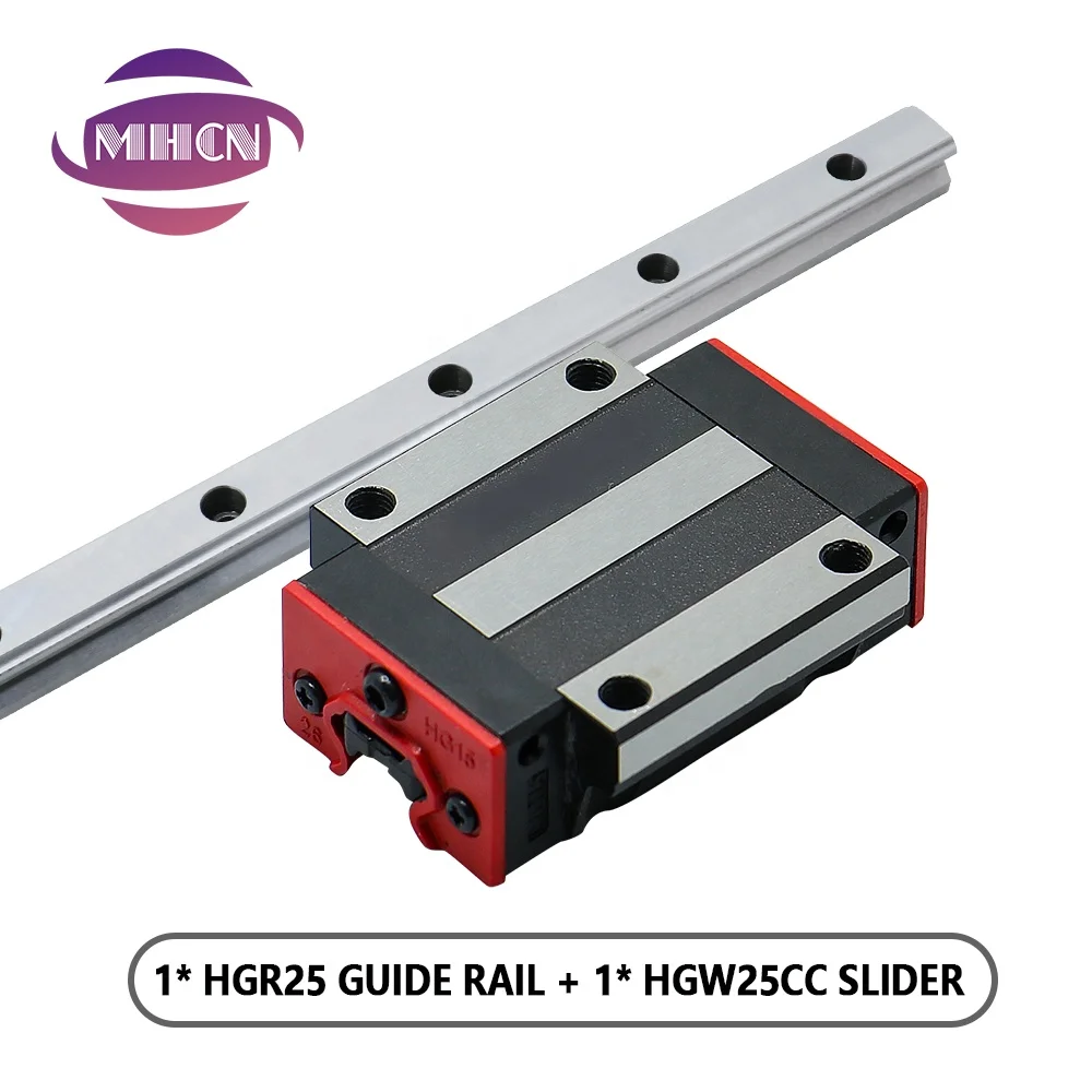 HLTNC HGR الحركة الخطية دليل السكك الحديدية تحمل HGW25CC HGH25CA 100-6000 مللي متر طول يمكن تخصيصها ل Cnc