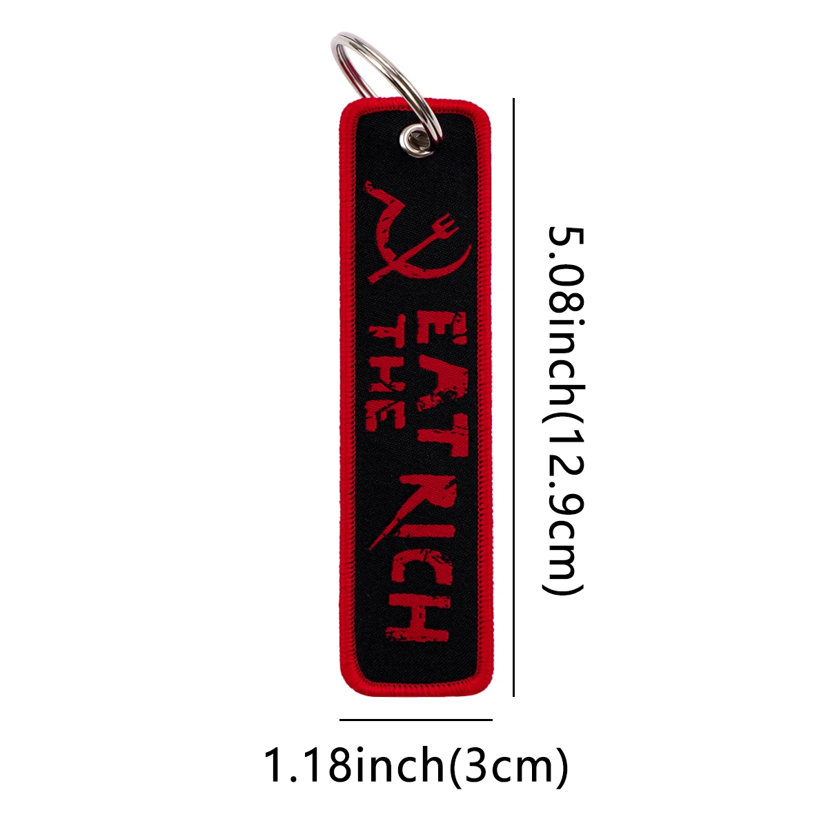 1 Stück Luftfahrt-Zitate, bestickte Schlüsselanhänger, Jet-Tag, Schlüsselanhänger für Motorräder, Autos, Rucksack, modisches Schlüsselanhänger-Zubehör – Detail 3