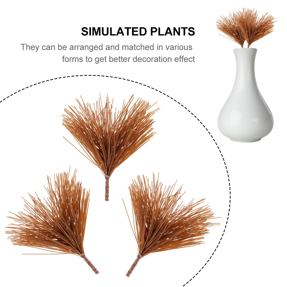 

30 pcs Christmas Pine Needle Accessories Realistic Lightweight Plastic Diy Decor Versatile Simulated Plants For Holiday Wedding