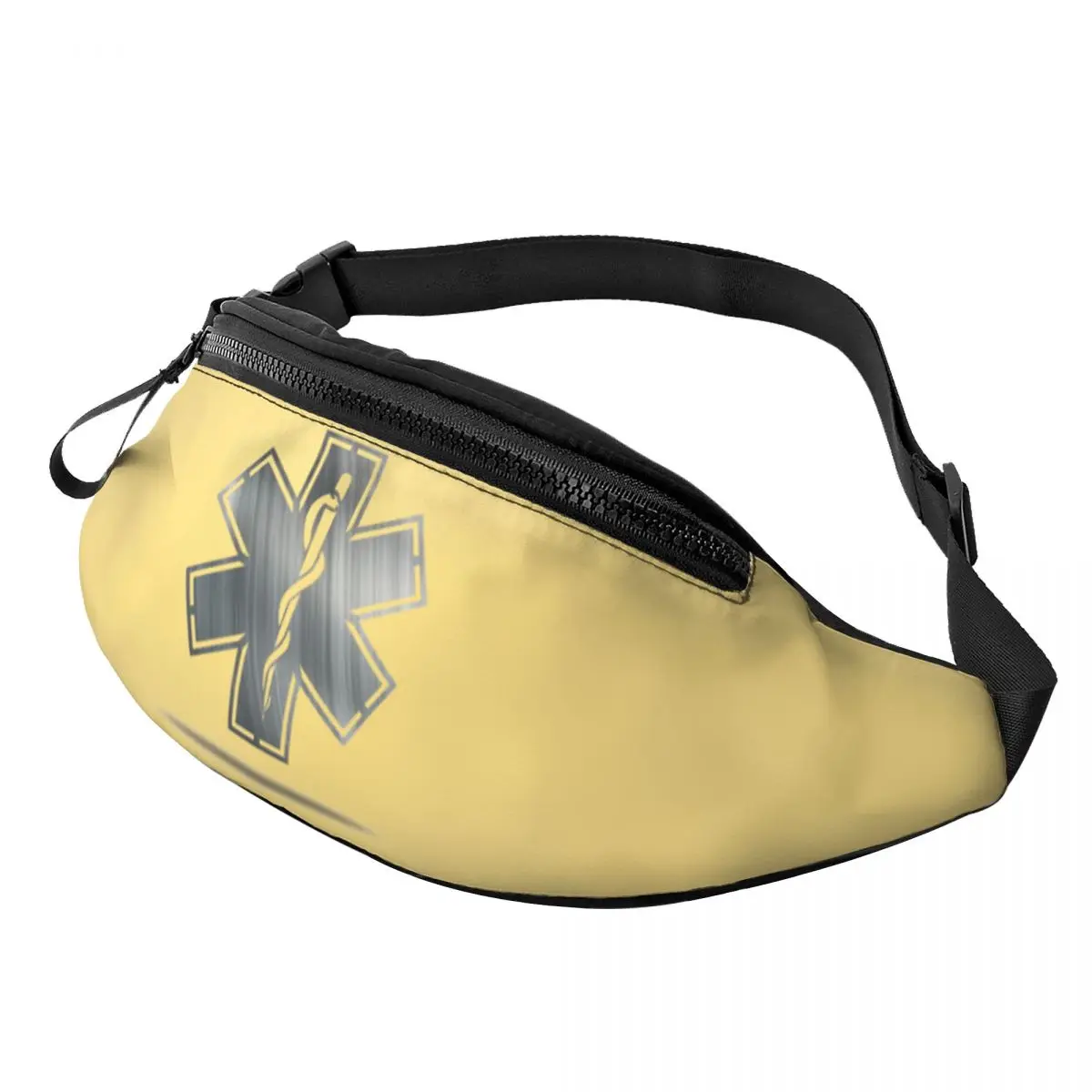 Casual Emt Star Of Life Fanny Pack Men Women Paramedic Medical Crossbody Waist Bag for Running Phone Money Pouch