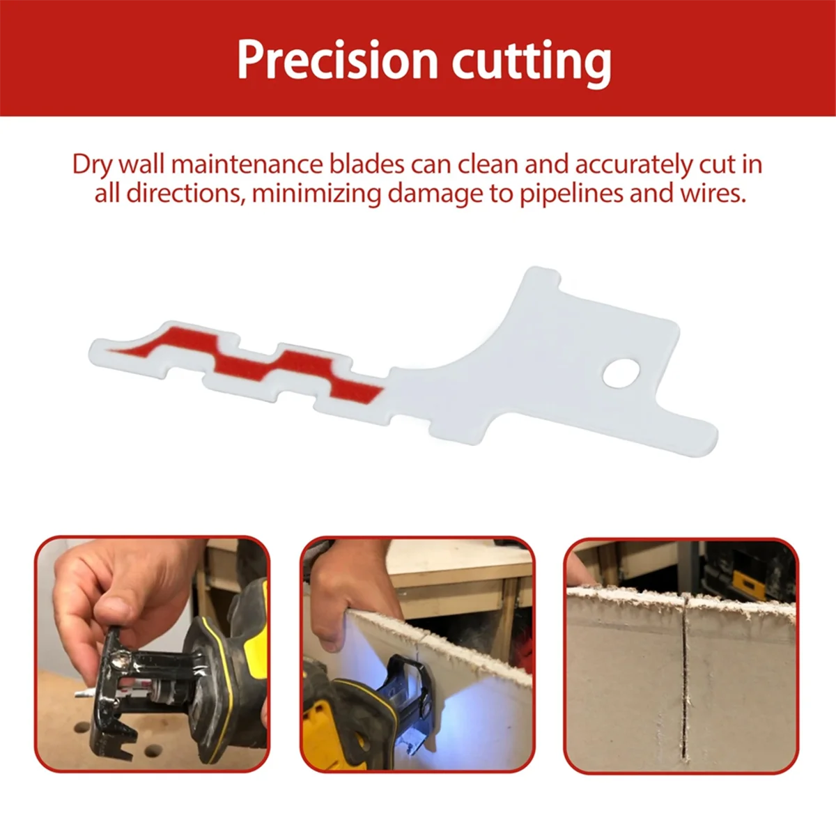 ABNP Mini Reciprocating Jig Saw Blades Drywall Reciprocating Saw Blade 85/86 Type Wire Box Drywall Access Blades 5Pcs