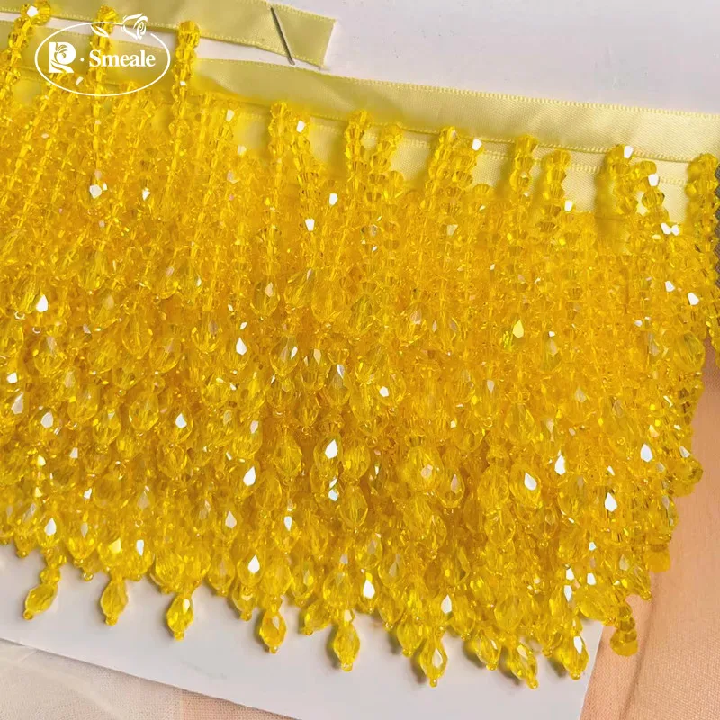 22 kleuren kristallen kwastjes kralen kanten rand. Kwastje kant decoratie schoenen ornamenten veelkleurig hangend kralengordijn - afbeelding 1