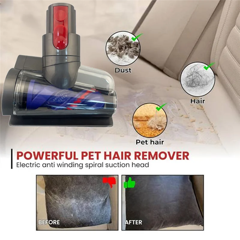 

【Today Only@】Mini Electric Brush Head For Dyson V7/V8/V10/V11/V15 Dust Mite Removal Head For Vacuum Cleaner