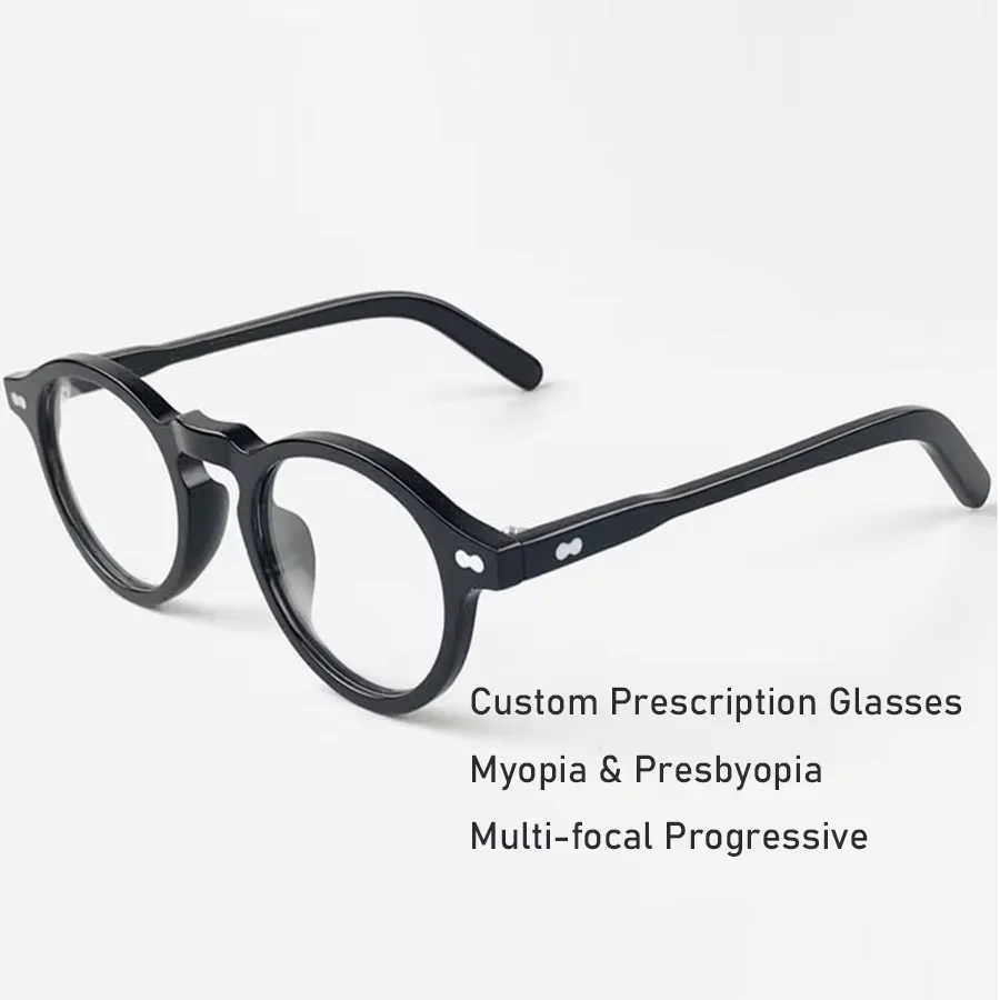 

Очки по рецепту на заказ для мужчин и женщин в оправе Johnny Depp, фотохромные круглые очки с защитой от синего света, близорукости и дальнозоркости