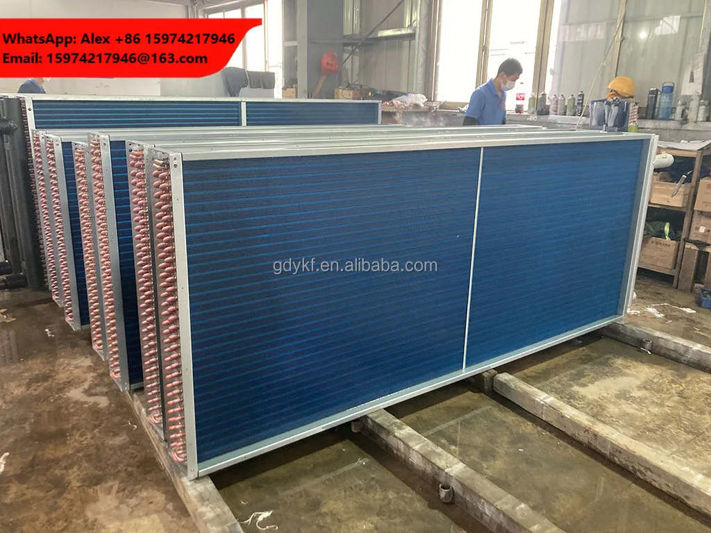 Liquid To Air Heat Exchanger Copper Tube Aluminum Fin High Efficiency Cooling Coil For Chilled