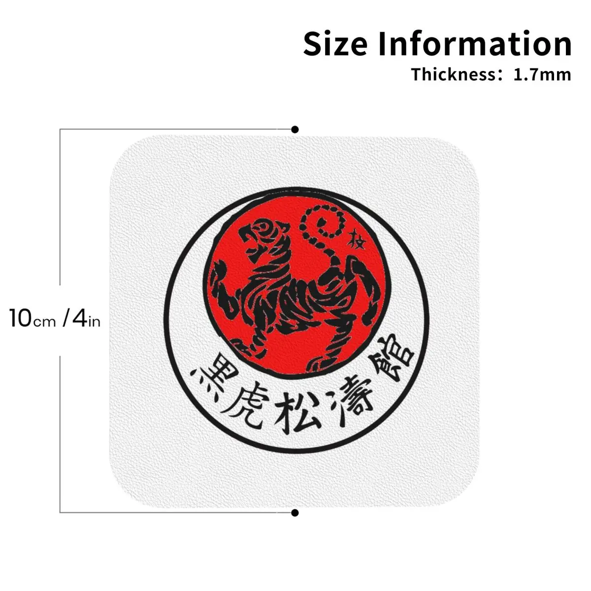 Shotokan Karate Coasters PVC Leather Placemats Insulation Coffee Mats for Decor Home Dining Pads Set of 6