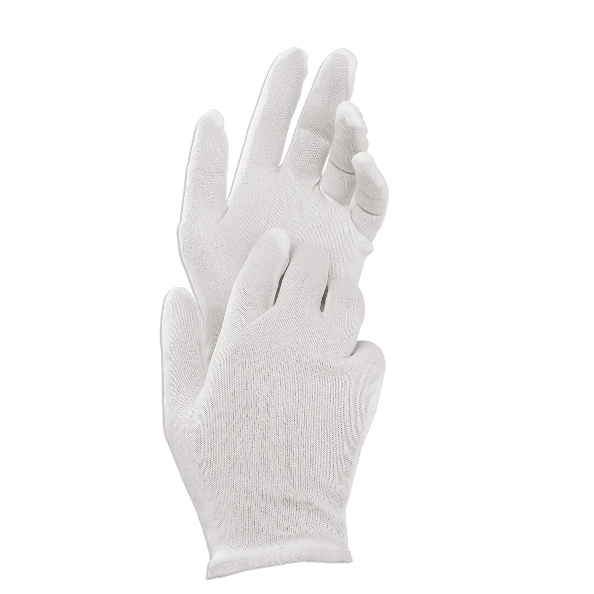 

8pcs White Nylon Glove Lightweight For Film Handling Coin Cleaning Slide Protection Reusable Protective Working Glove