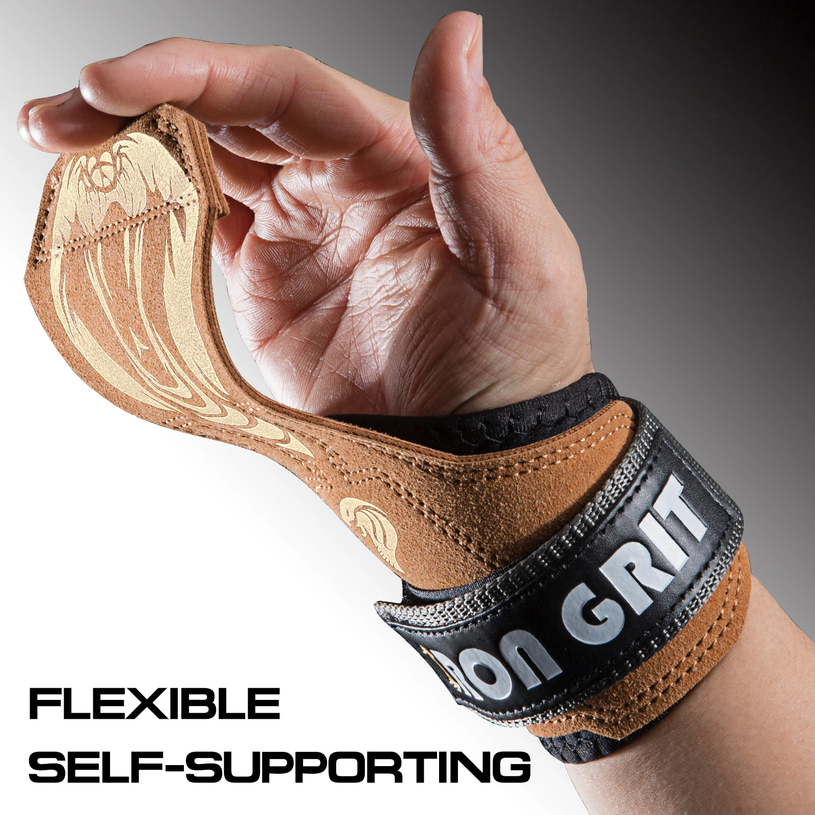 Brown 1 palm protection rod handle - grip hand grip hand strap weightlifting gloves