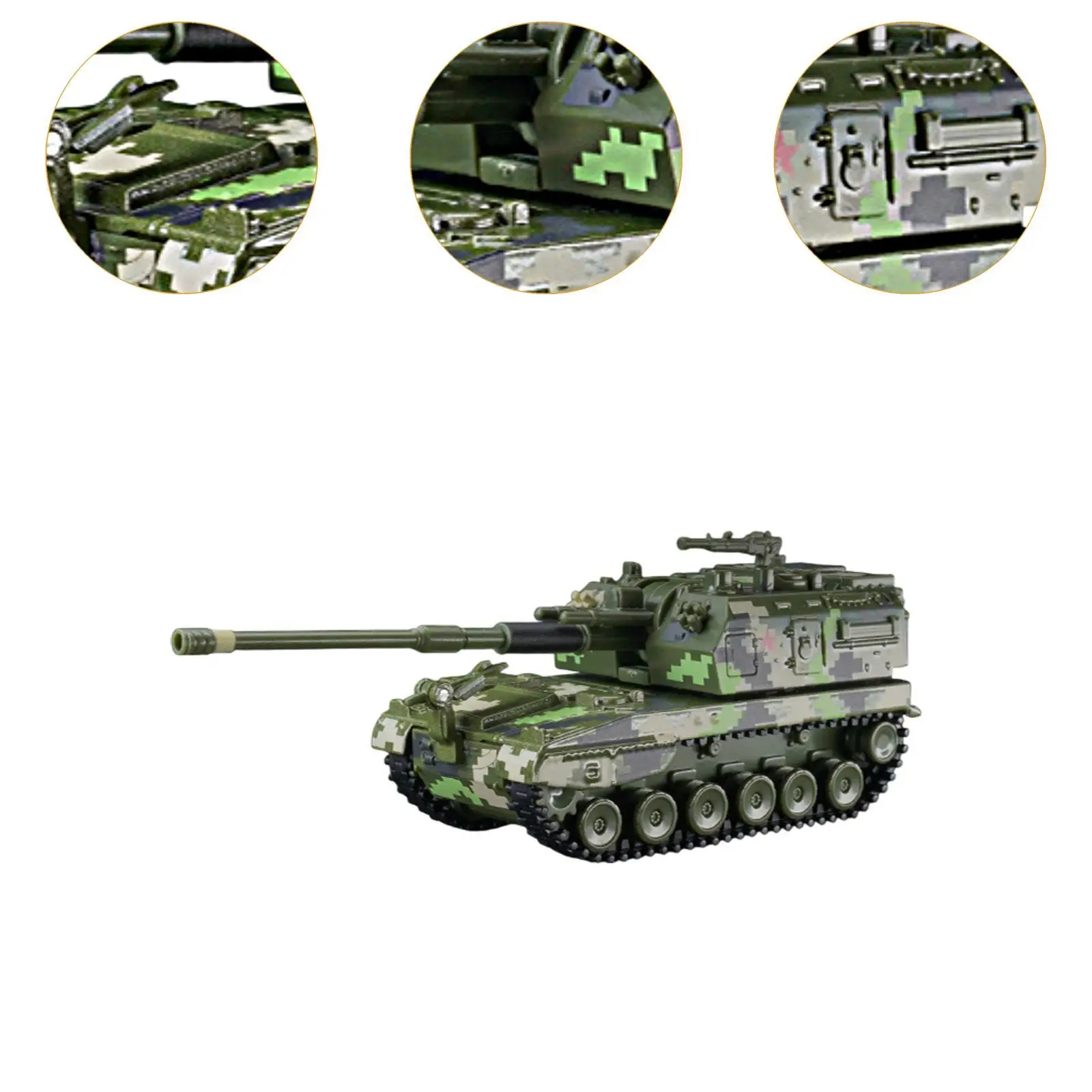 1:150 Tank Model Realistic Craft Miniature Vehicle Toy Tracked Crawler Chariot Battle Tank Toy for Boys Kids Adults Gift