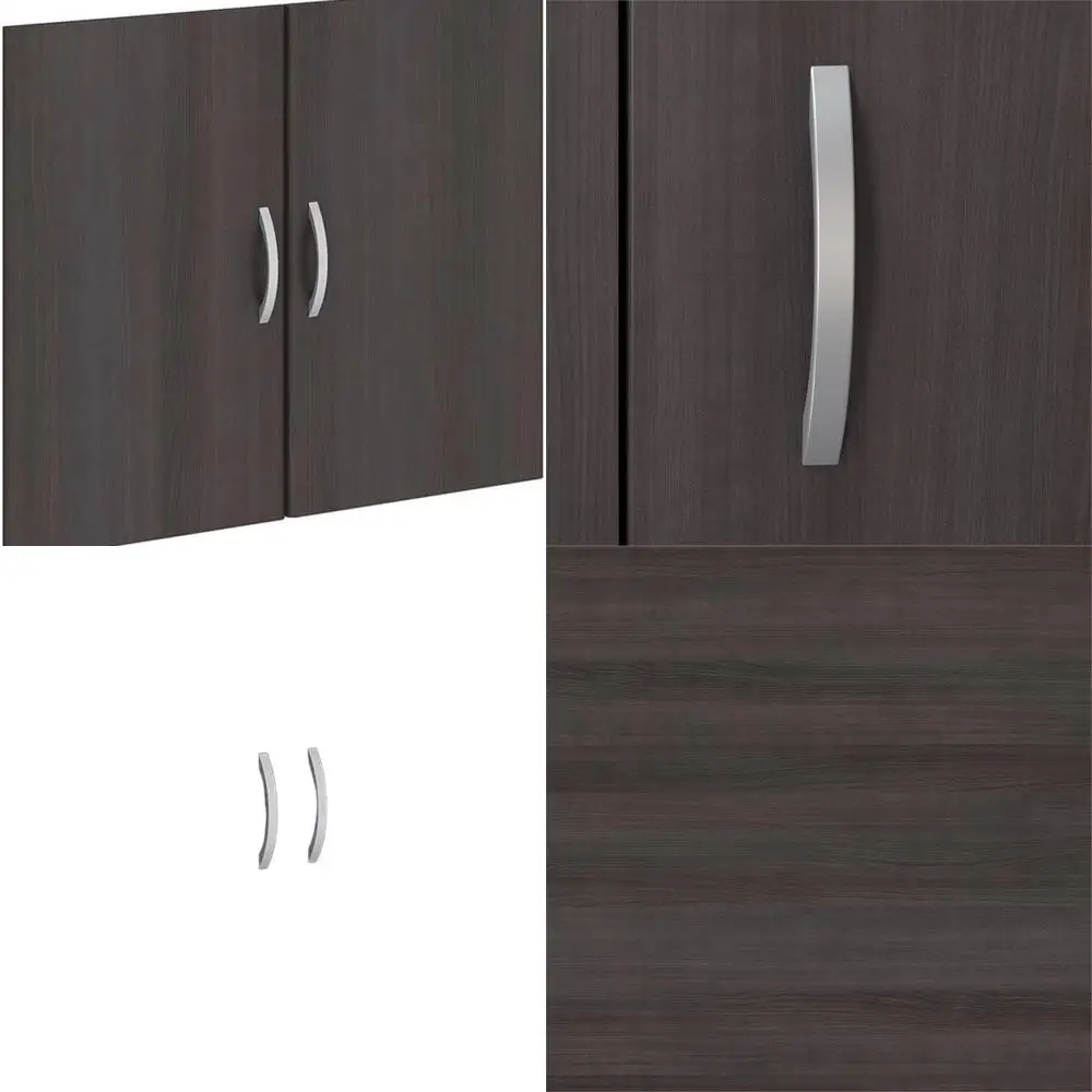 

Комплект дверей книжного шкафа Studio C Storm Grey от Bush, деловая мебель, идеально подходит для хранения книжных полок для дома или офиса