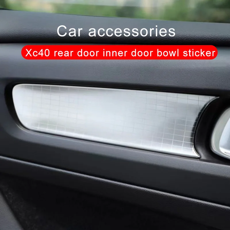 For Volvo XC40 car stickers, rear air outlet decoration, interior decorative frame, stainless steel accessories