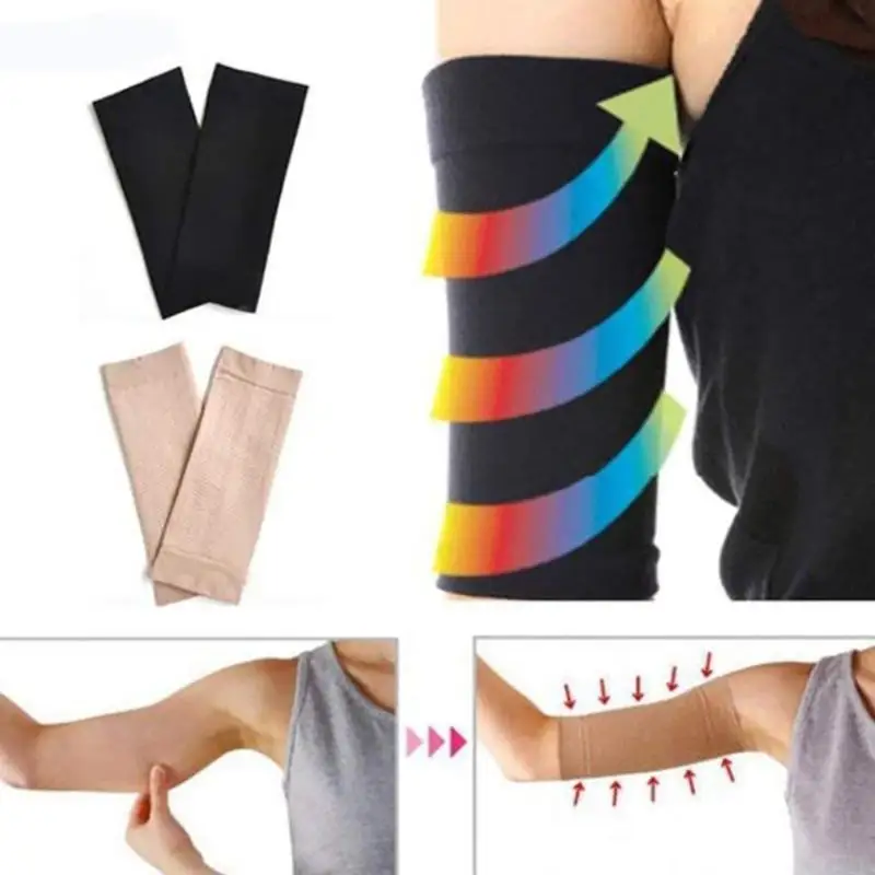 1 Pair Slimming Arm Compression Shaper Sleeve Helps Lose Arm Fat Soft Touch for Daily or Sports Activities
