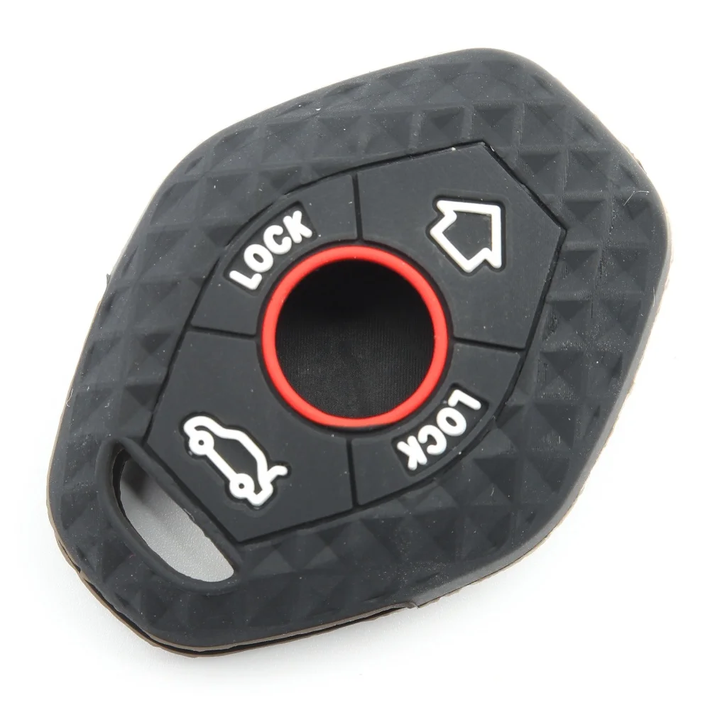 4 Buttons Silicone Remote Car Key Cover Holder Key Case for Bmw E46 E39 E53 X5 X3 E83 X3 Serie 7 5 3 330i Accessories Keychain