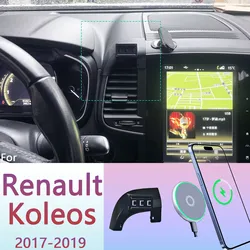 For Renault KOLEOS 2017 2018 2019 Magnetic Phone Holder 15W Wireless Charging Phone Stand MagSafe Phone Support Custom Base