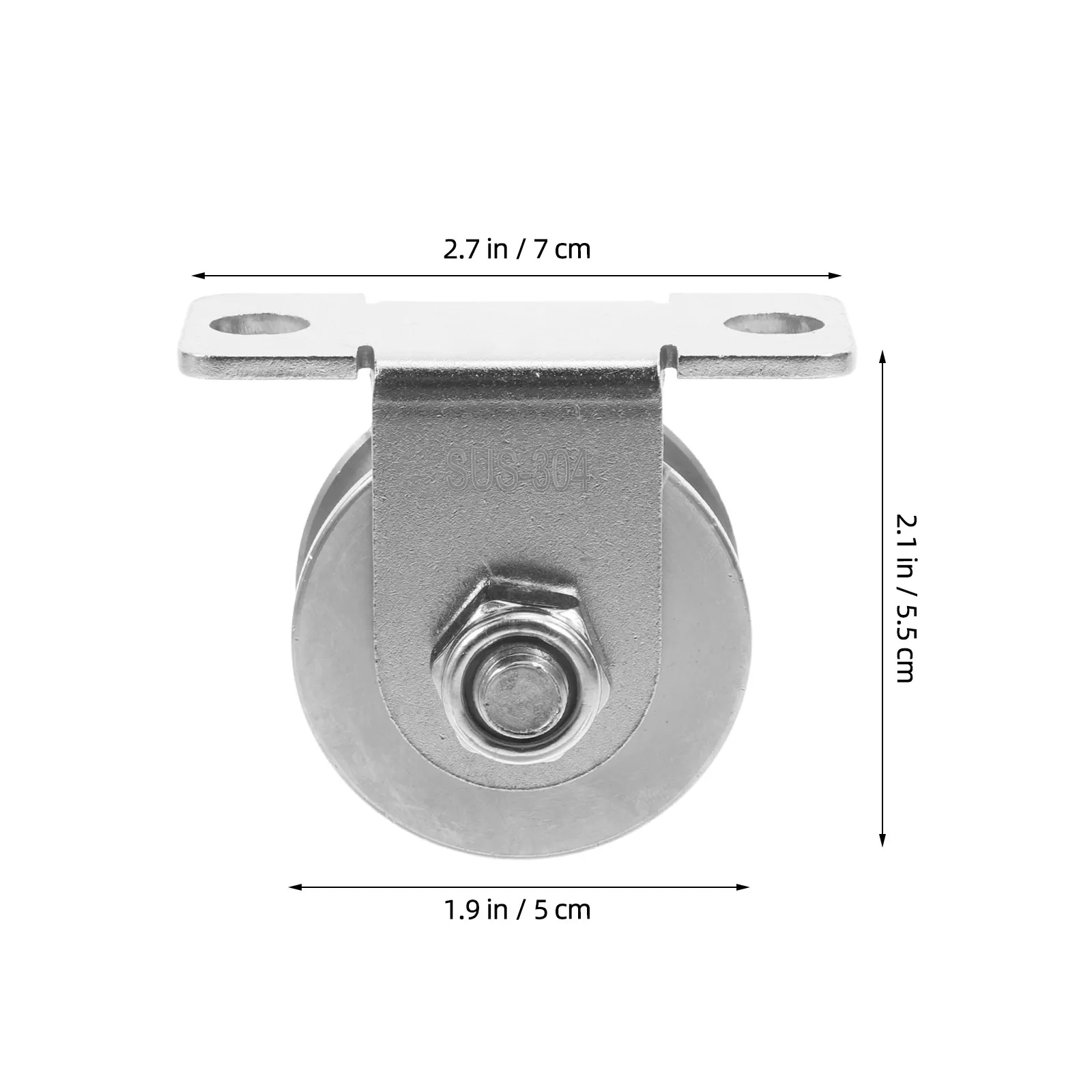 2Pcs Stainless Steel Cable Pulley Wall Mount Smooth Internal Bearing Rope Pulley Wheel for Sliding Doors Lifting Systems Heavy view 4