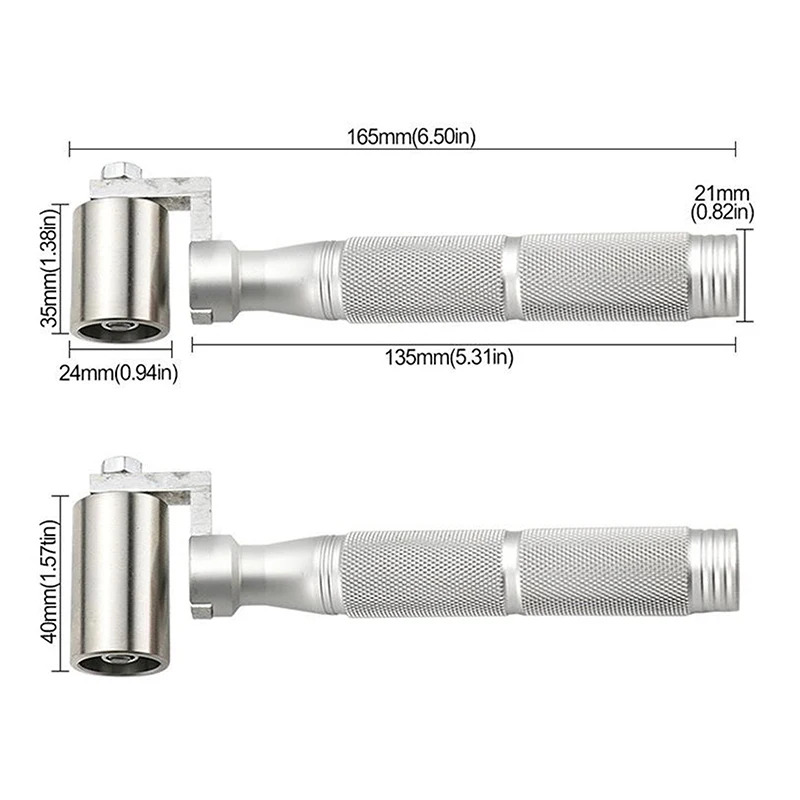 35/40mm DIY Behang Naad Rolling Tool Verf Plaat Handwiel Rollers Rvs Platte Aandrukrol Voor behang Hiaten