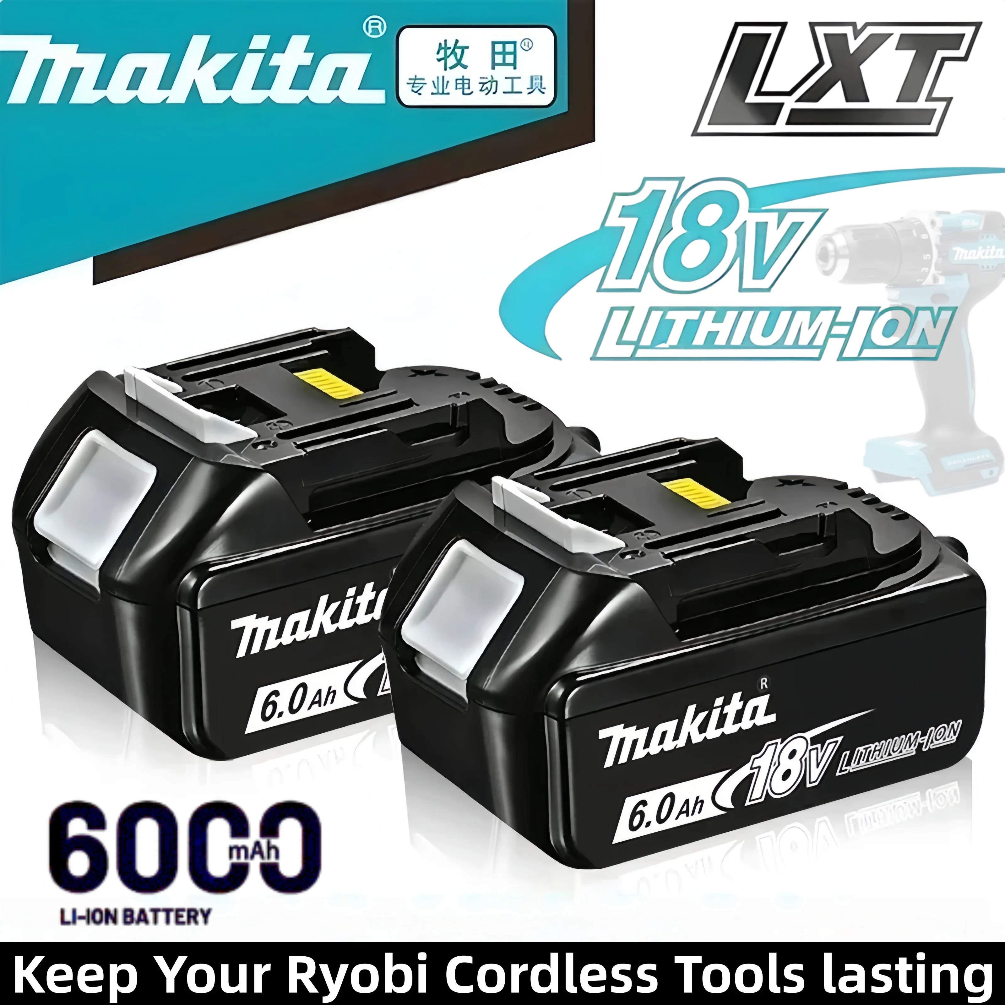 

Горячая распродажа: Аккумулятор Makita 18В 9.0Ач | Подходит для электроинструментов DHR202 DJV182 DDF487 DTW700 DGA404 DTD173