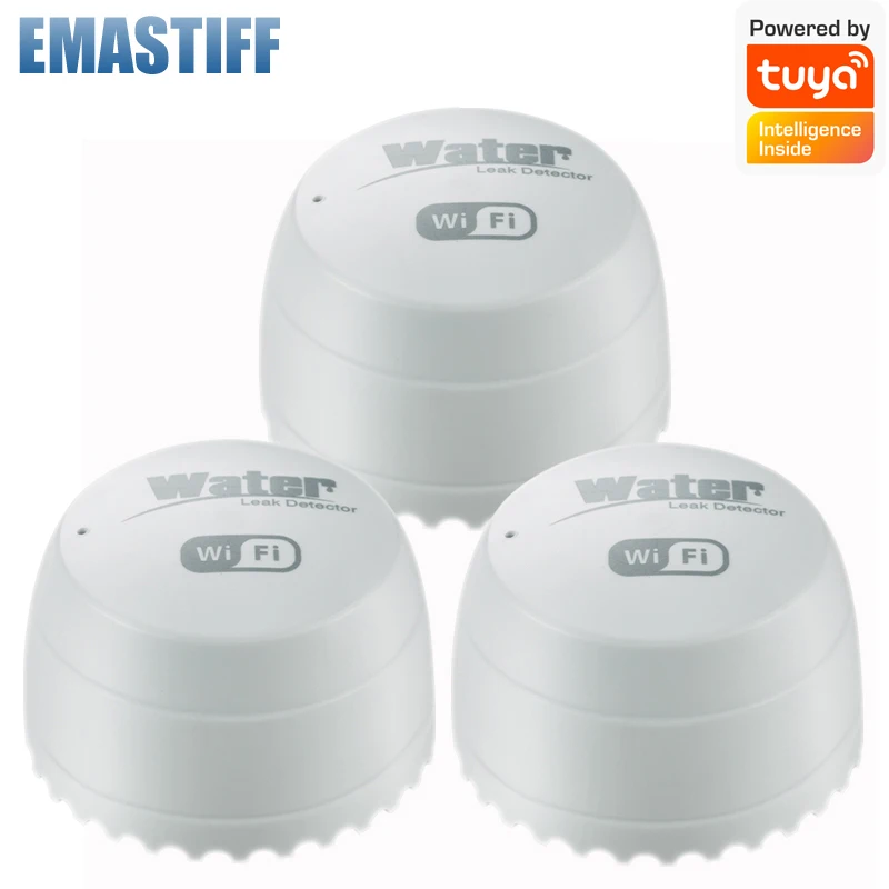 

WiFi Water Leak Detector Flood Sensor Alarm Tank Leak Water Full Water Linkage Alarm work with Smart Life APP Remote Monitoring