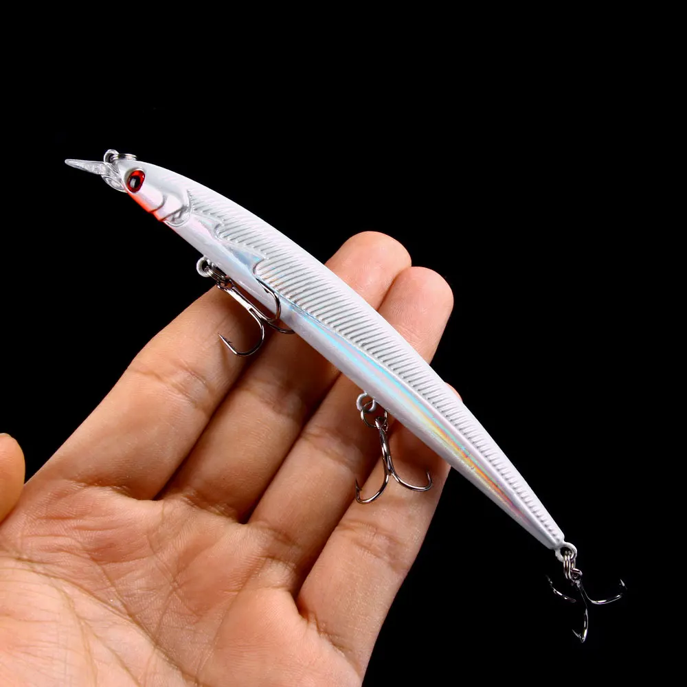 1 Stück/groß Schwimmender Jerkbait-Gewichtsköder Wobbler Langwurf-Minnow-Angelköder 135mm 13,4g