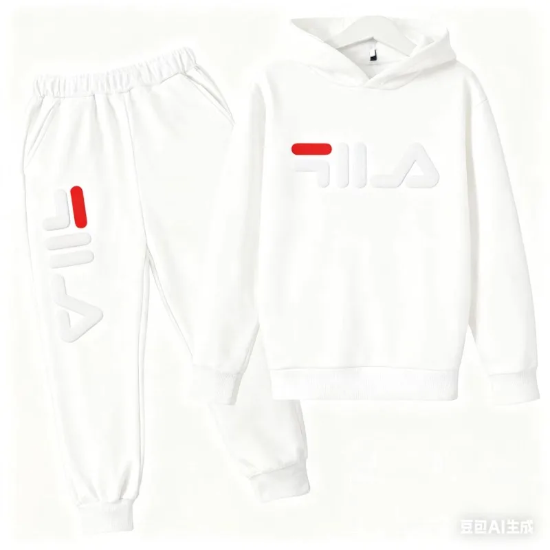 الأطفال كنزة قطيفة 3-12Y عطلة هدية البلوز بنين بنات طفل أعلى + بنطلون 2P الجمال الفتيات معطف الرياضة مجموعة عادية #2