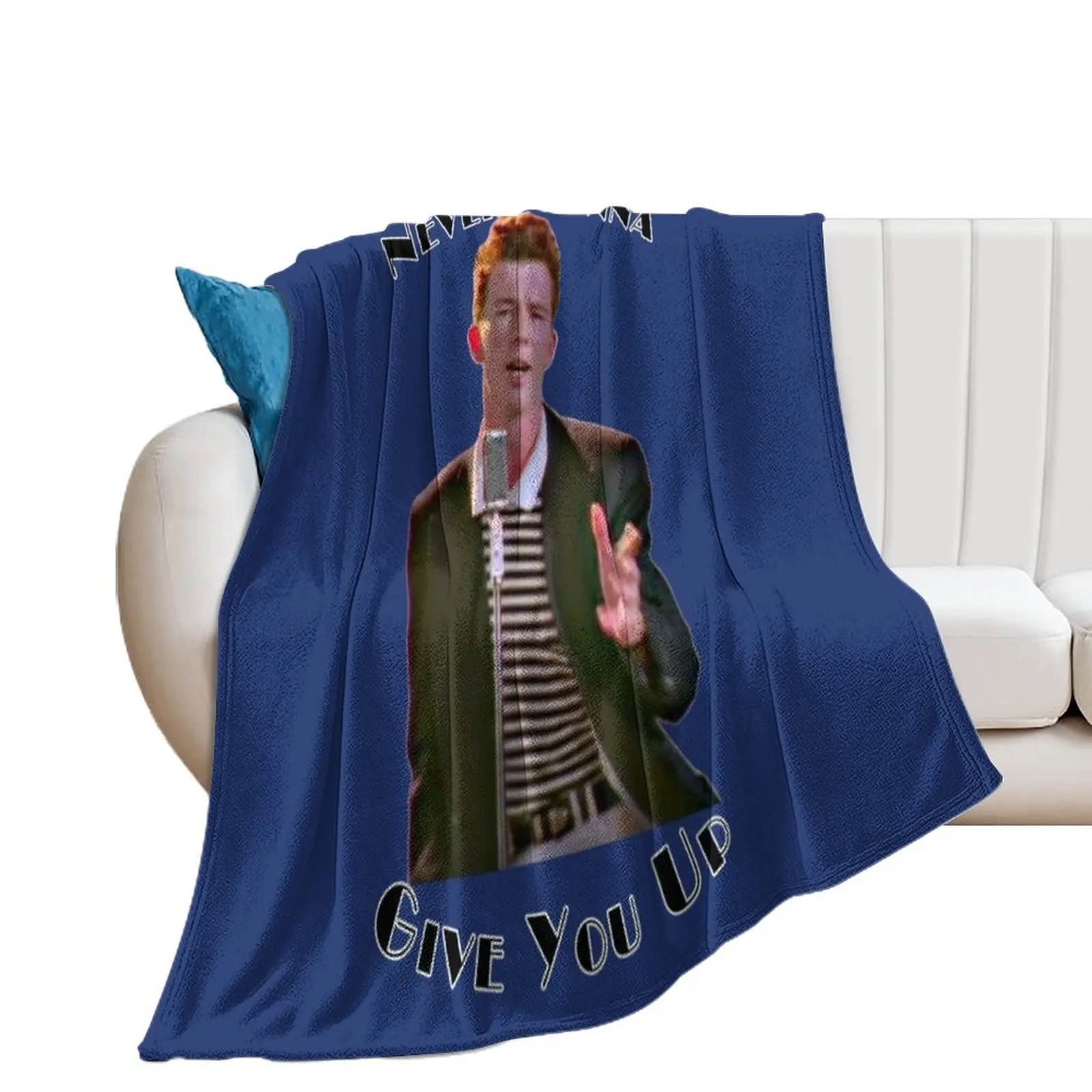 Never Gonna Give You Up Rickroll - Rick Astley Throw Blanket Thins Extra Large Throw Blankets