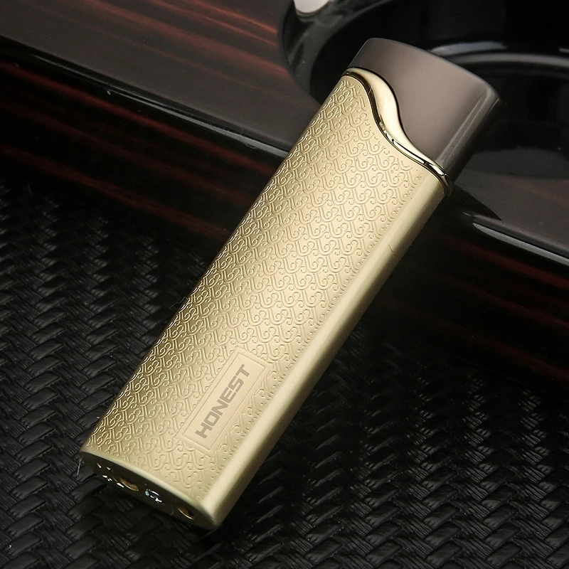 HONEST Ultra-thin Windproof Inflatable Lighter, Portable Mini Red Flame Men's High-end Gift Lighter, Cigarette Accessories