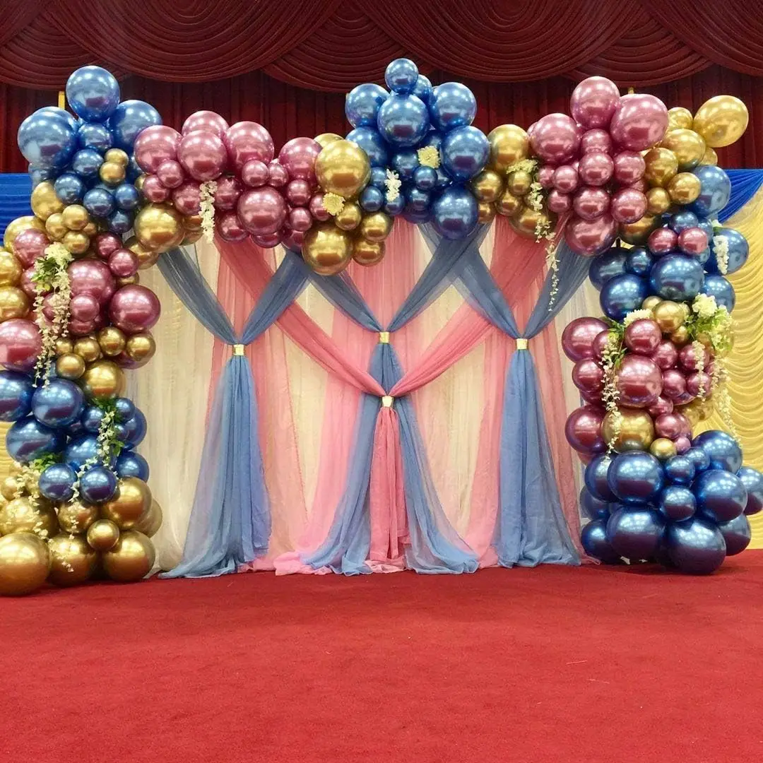 12 Zoll metallische Geburtstags ballons 10//50pc Chrom Metall Latex Luftballons für Geburtstag Hochzeit Baby party Dekor Helium Globos – Detail 5