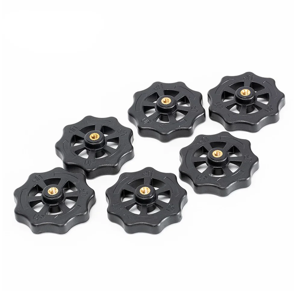 3D Printer Leveling Parts Heat Bed Silicone Solid Mounts Upgrade Alloy M3 Hand Twist Leveling Nuts Set Fit,Black