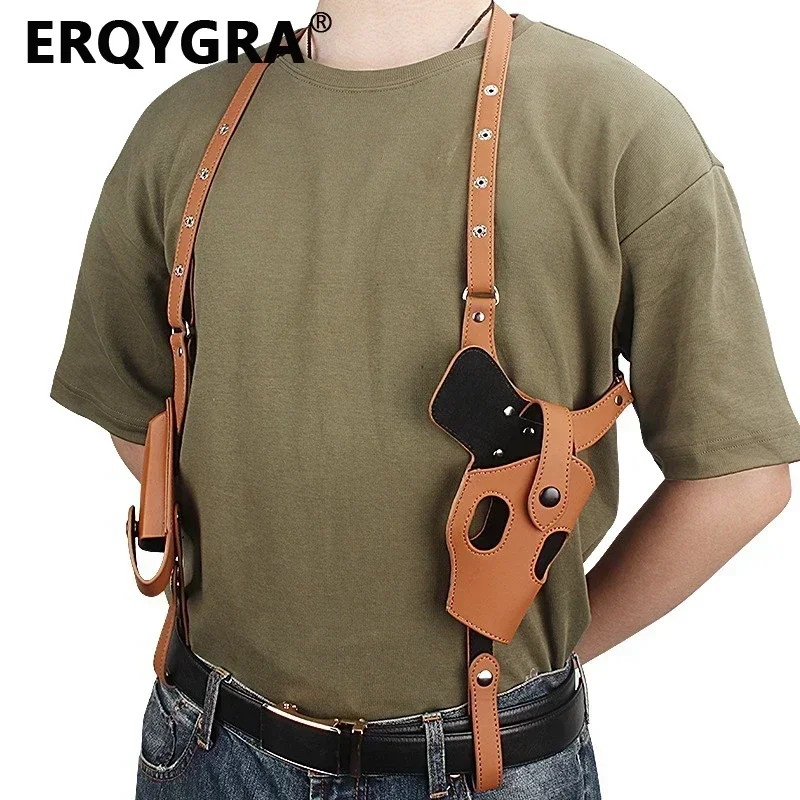 ERQYGRA Tactical Hunting Concealed Holster Anti-theft Chest Double Shoulder Bag Portable Hidden Molle Pouches System Accessories