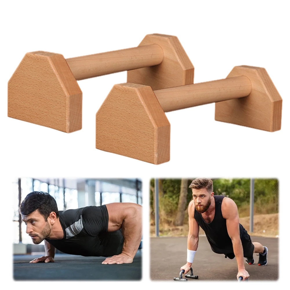 Wooden Push-up Stand Push Ups Rack Heavy Duty Parallel Rod Push Up Grip Handle Push-up Bracket for Floor Workouts