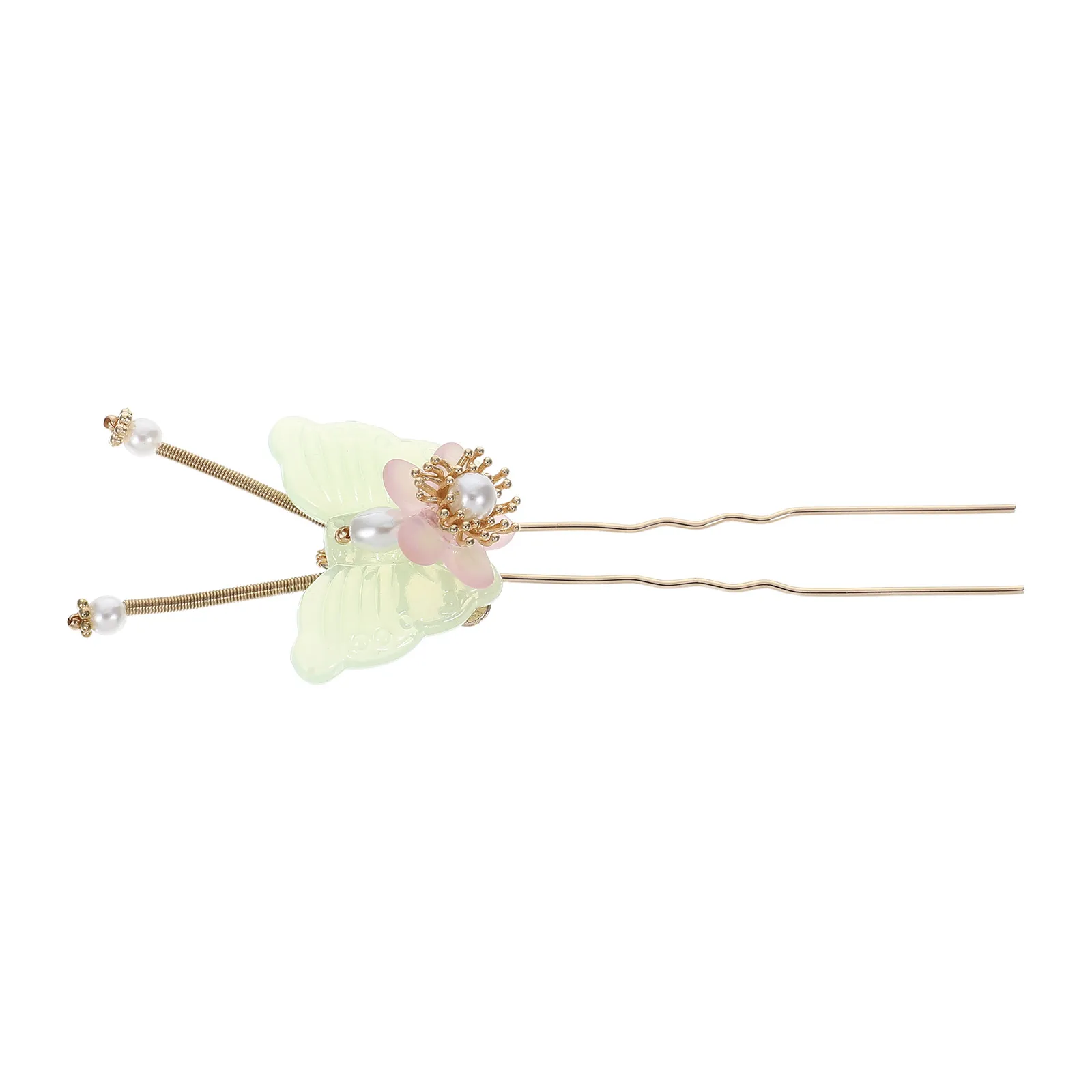 

Elegant Butterfly Hairpin U Shaped Metal Fork Versatile Traditional Chinese Jewelry Vintage Hair Accessories For Women