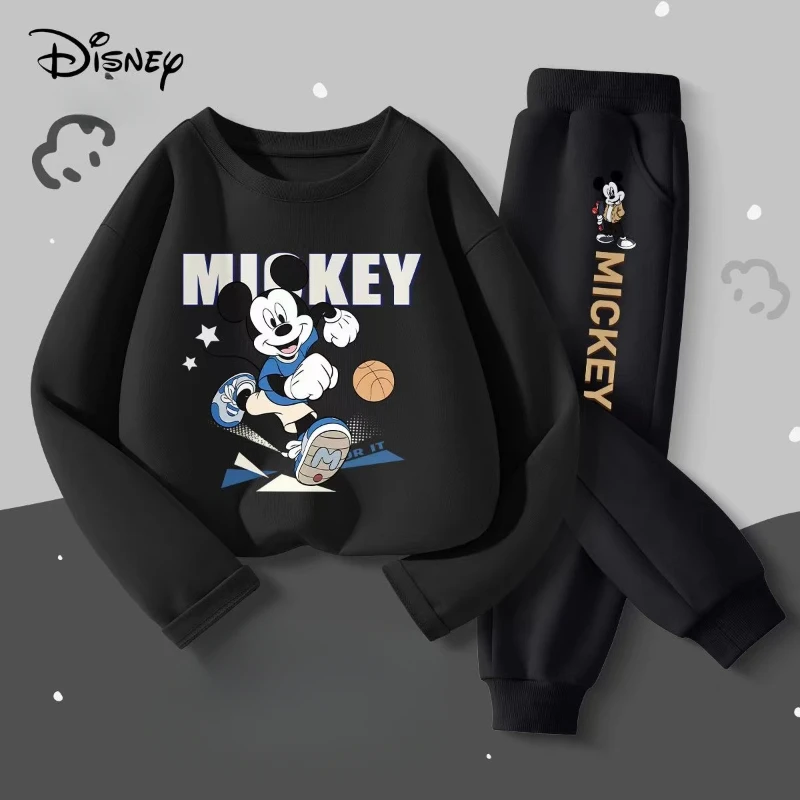 

Autumn Baby Girl Boy Clothes Set Children Disney Sports Mickey Printing Sweatshirt Top and Pants Bottom 2 Piece Suit Tracksuit