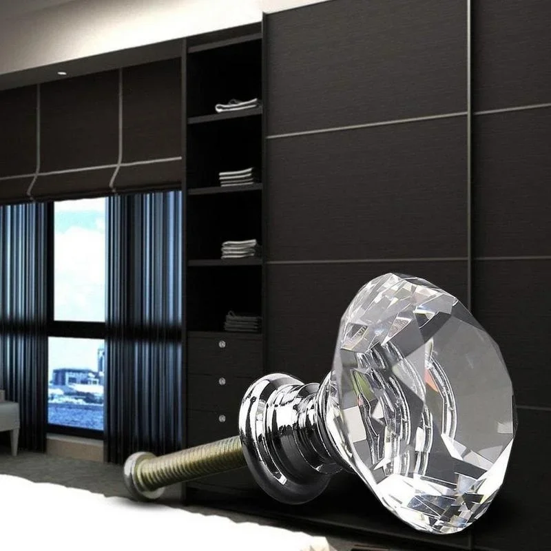 

New ideas Diamond Crystal Handle Handles Drawer Knobs Furniture Handles with Screws Home Decoration with Screws