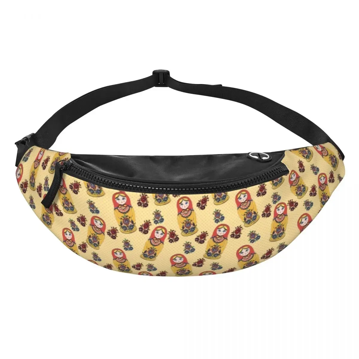 Russian Nesting Dolls Fanny Pack Men Women Matryoshka Babushka Folk Art Crossbody Waist Bag for Camping Biking Phone Money Pouch