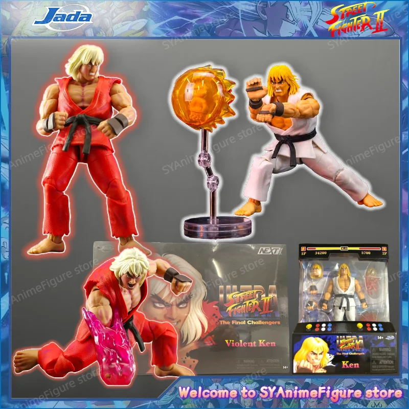 

In Stock Jada Toys Street Fighter II Ken 1/12 Scale White & SDCC/Violent Ken 6-Inch Action Figure Toy Collection Gift