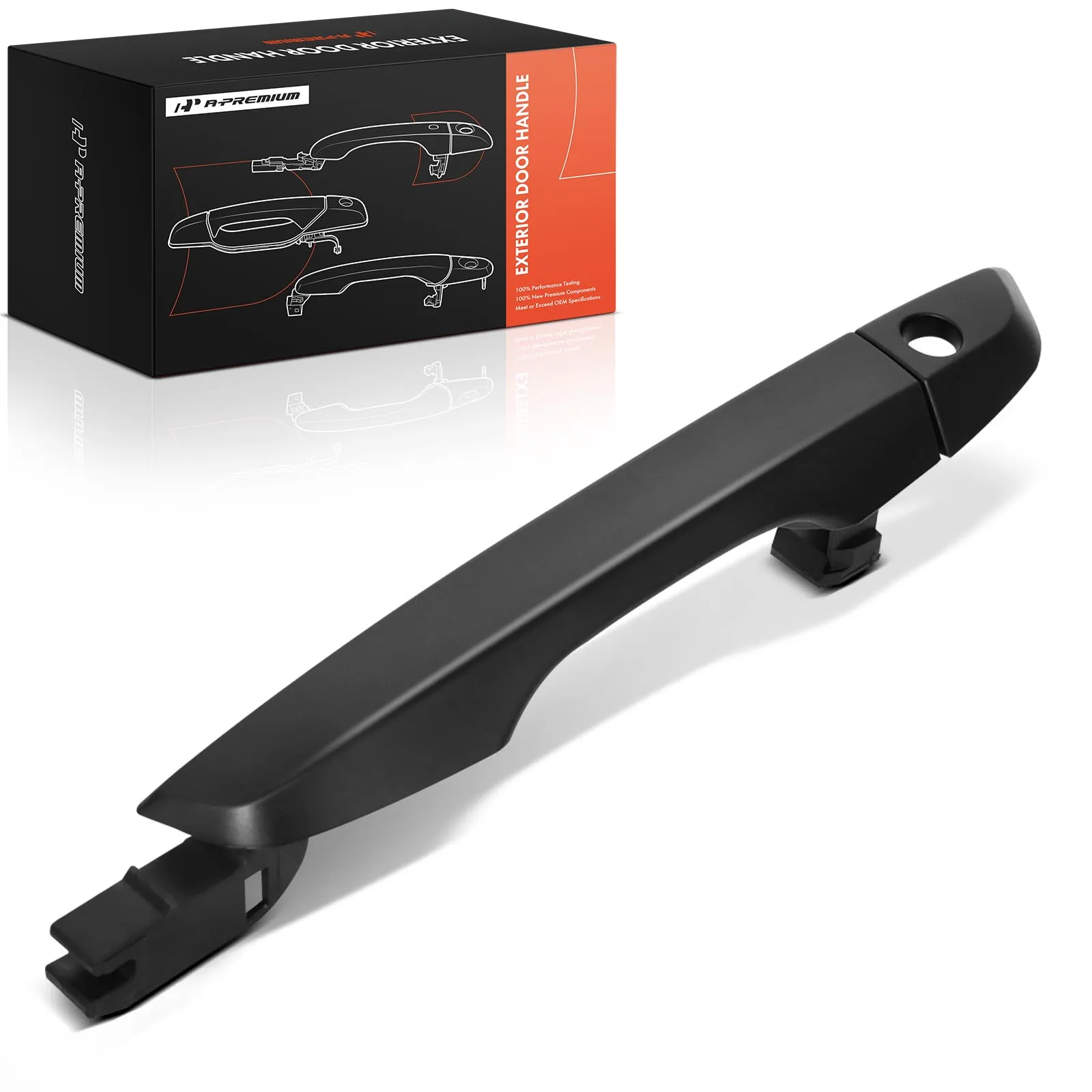A-Premium Front Driver Side Black Exterior Door Handle with Keyhole for Honda Civic 2016-2020