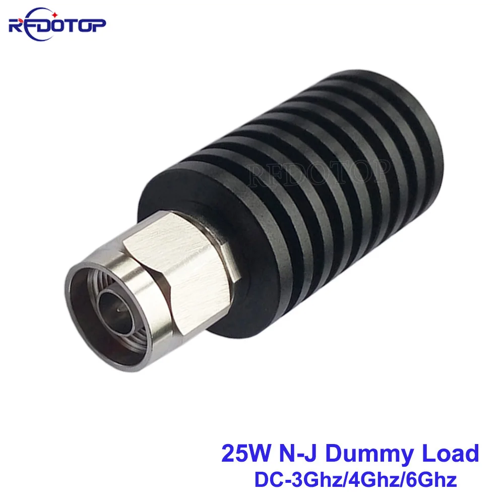 

25W N Male Plug Connector RF Coaxial Termination Dummy Load DC-3GHz/4Ghz/6GHz 50ohm Nickel Plated RF Accessories