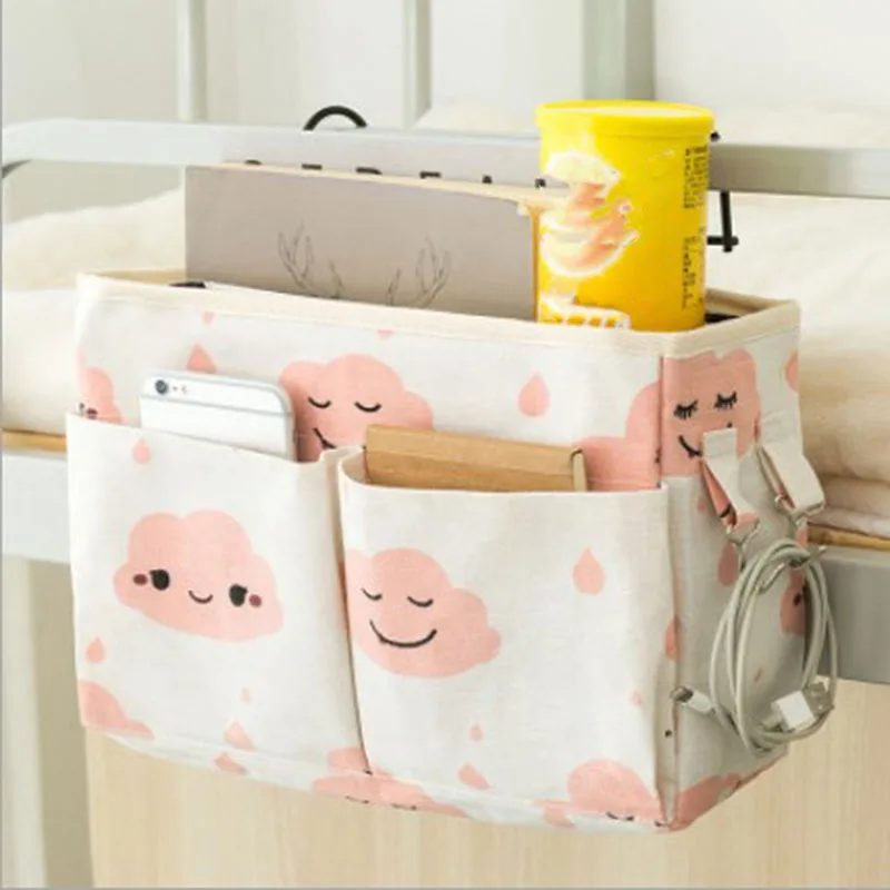 Bedside Caddying Bed Organizer Storage Bag Pocket for Dorm Rooms Rails Bedroom Dorm Kitchen Organization Storage Bag Pocket