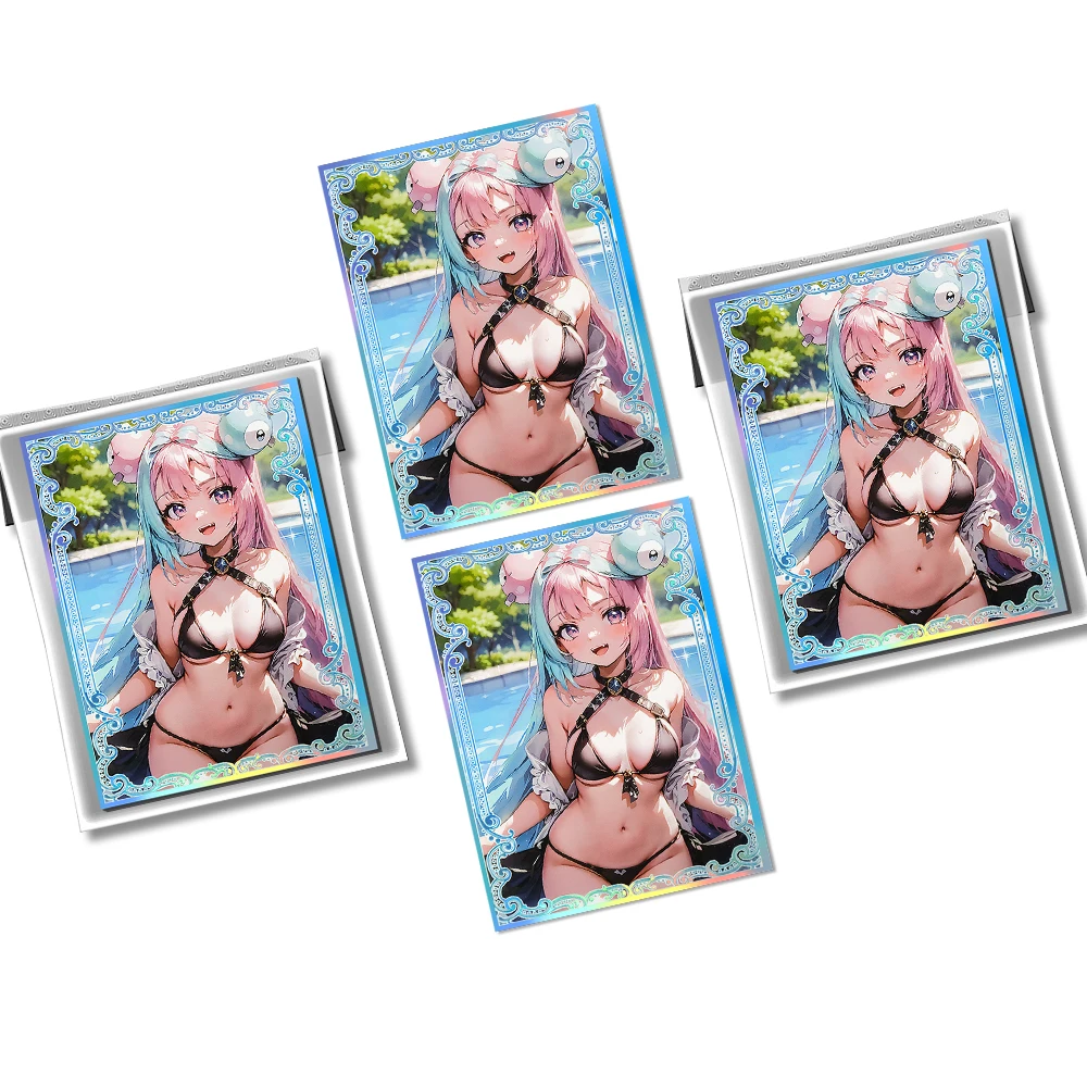 67X92mm 120PCS Laser Anime Sleeves for MGT/PKM/PTCG Top Loading Board Game Card Holder Game Trading Card Protector