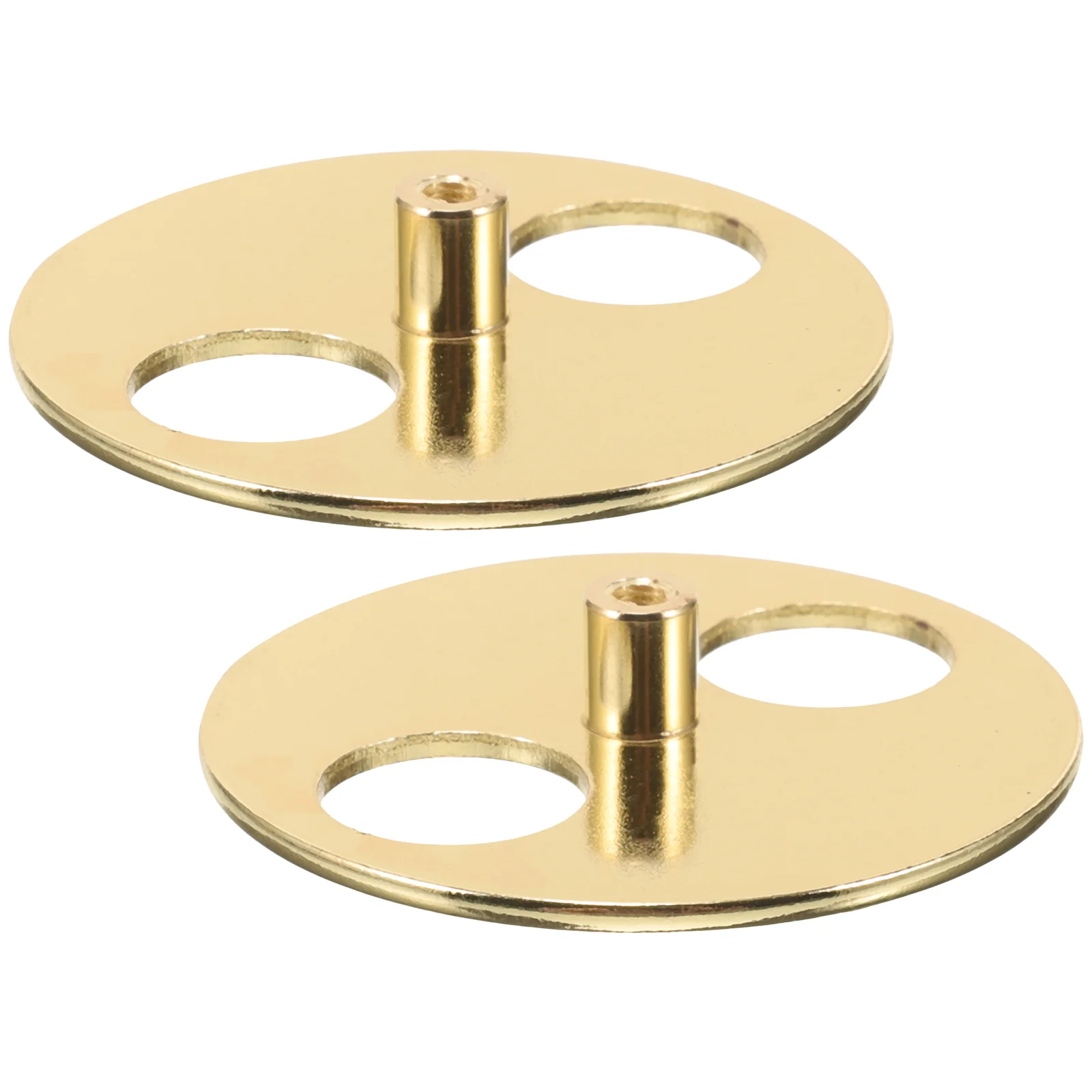 

2 Pcs Metal Music Box Parts Winding Key Turntable Base Gold Mirror 55 10 3.5mm for Music Box Craft Decoration