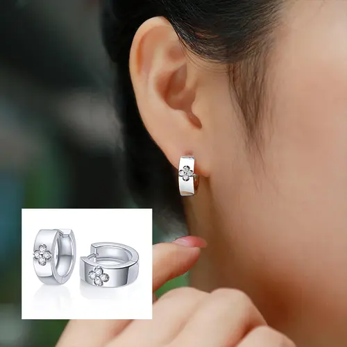 OXTAO Certified Moissanite Lucky Four-leaf Necklaces Earrings Bracelet for Women 100% S925 Silver Jewelry Accessory Sets - Image 36
