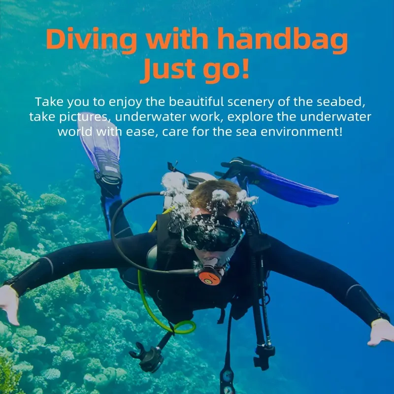 Z100 Wholesale Custom Portable Air 7M 50min 52liter/min Underwater Tankless Snorkeling Ventilator Scuba Diving Compressor